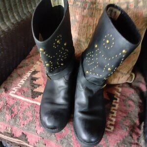 Ralph Lauren Denim And Supply Women's Studded Motorcycle Boots Size 10 B